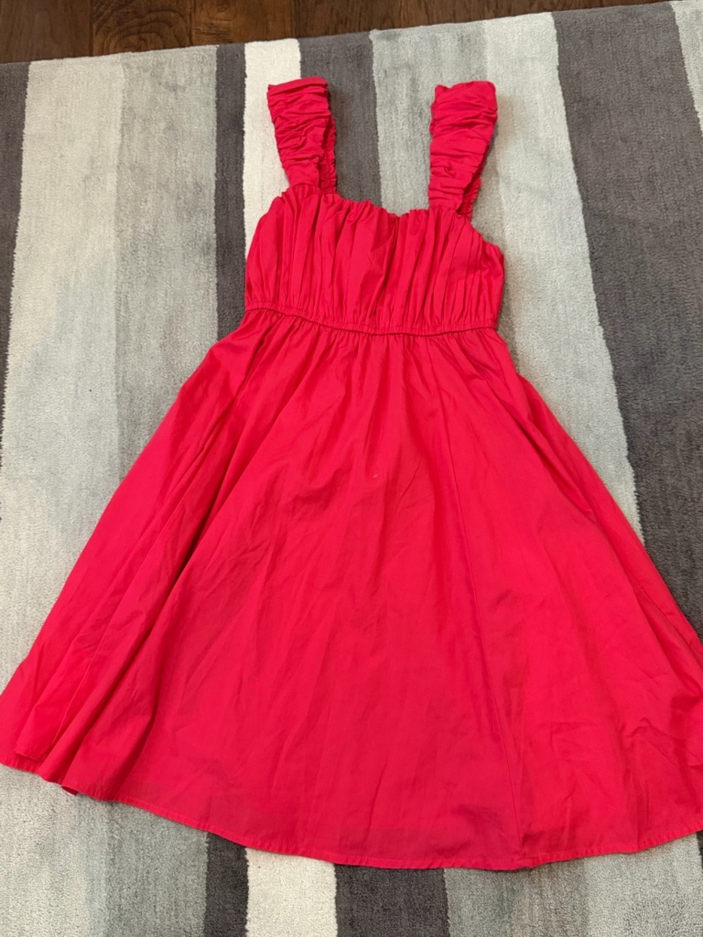 Abercrombie & Fitch Hot Pink Ruffled Strap Sundress
